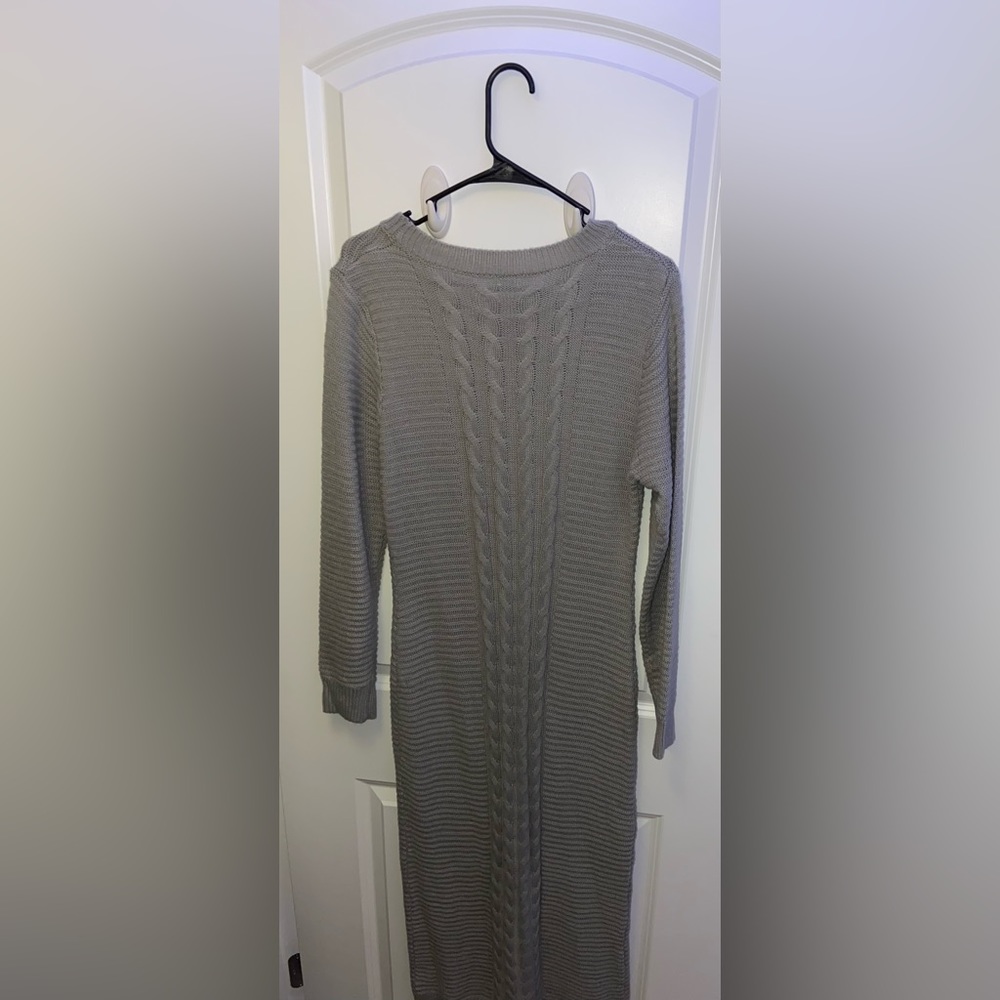 Gray L Long Sweater Dress